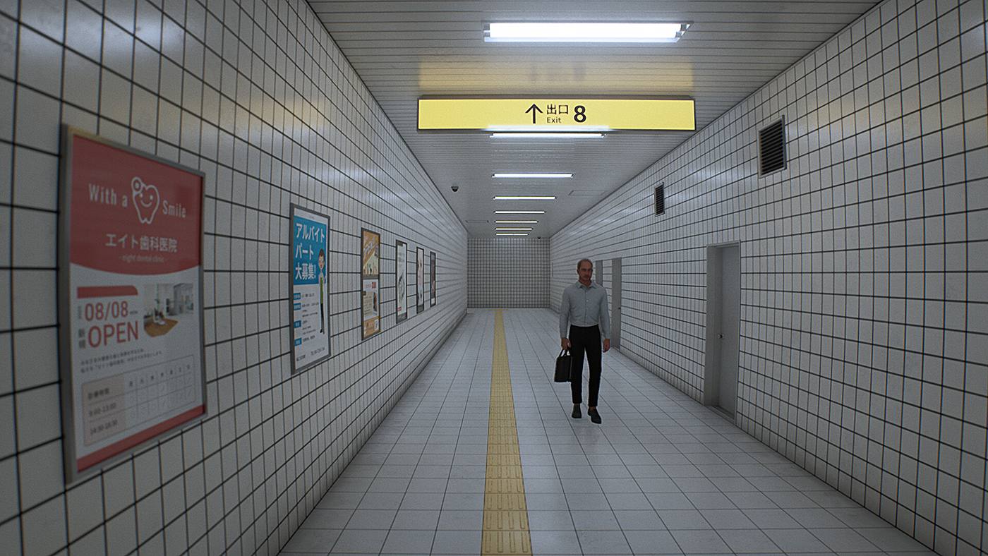 8番出口の地下通路